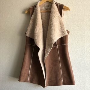 Knox Rose Faux Suede Fur Vest